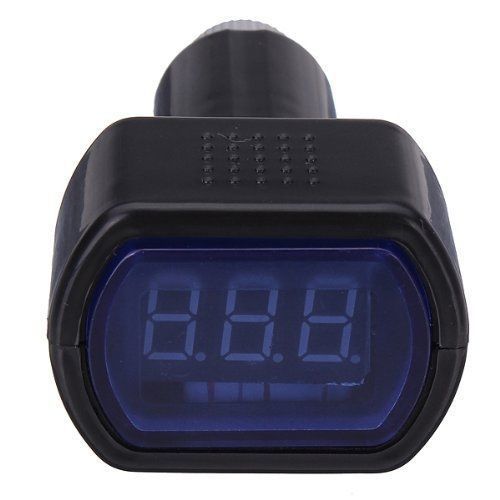 Zeltauto lcd cigarette lighter digital car voltmeter 12v/24v vehicle voltage