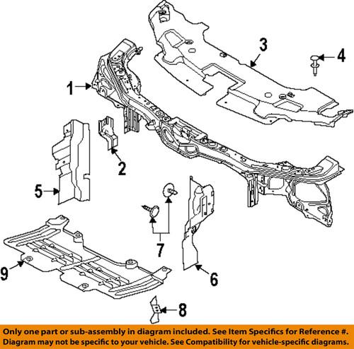 Ford oem dr3z8311a radiator support-side air baffle