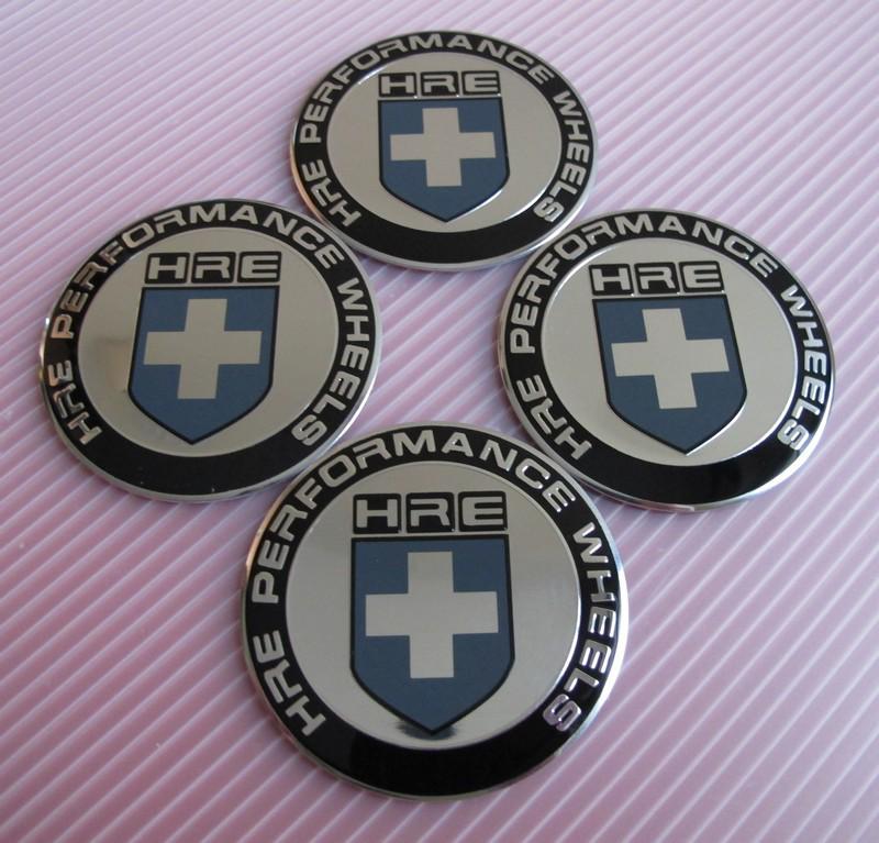 4 pcs x 61mm hre performance car wheel center hub caps badge emblem chrome