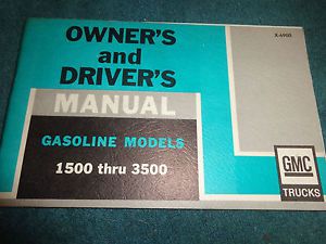 1969 gmc truck owner&#039;s manual / pickup jimmy suburban panel models / original