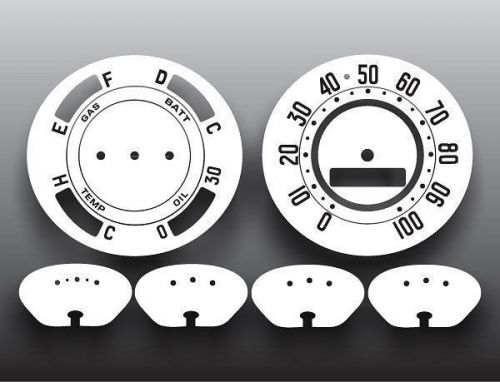 1951 chevrolet styleline deluxe dash instrument cluster white face gauges