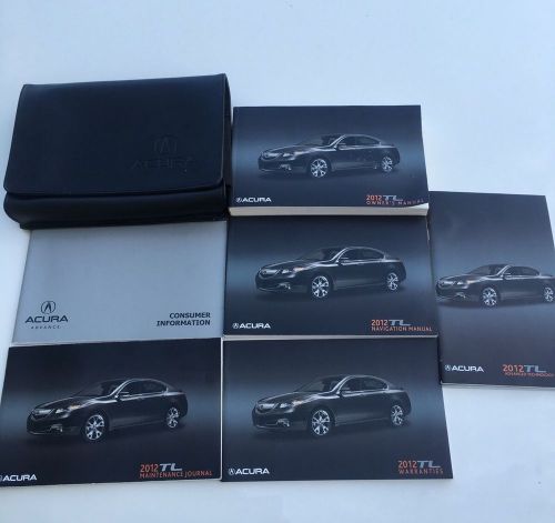 2012 acura tl owners manual with navigation + leather case