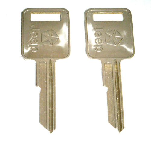 Jeep key blanks  oem logo 2 ignition jeep keys blanks 1986 1987 1988 1989 1990