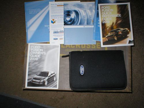2009 ford fusion owners manual set with cover case
