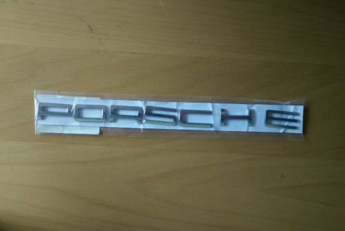 &#034;p o r s c h e&#034; cayenne rear badge emblem chrome look - new genuine