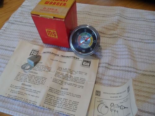 Awesome vintage stewart warner motor minder vacuum gauge 2&amp;5/8  nos mint wow