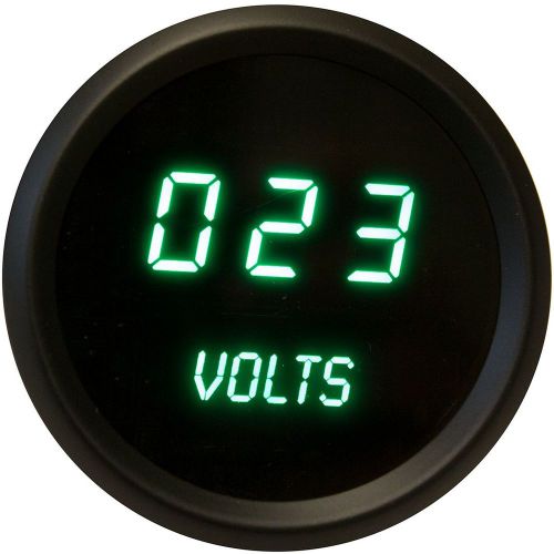 52mm 2 1/16 in digital voltmeter intellitronix green leds! black bezel warranty!