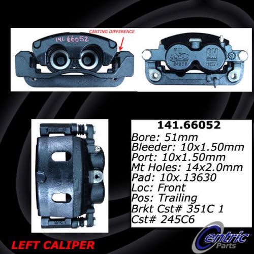 Centric parts 141.66052 front left rebuilt brake caliper with hardware