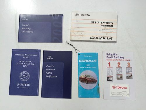 2005 toyota corolla original manuals/literature/cc key