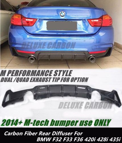 14-16 f32 f33 m performance style carbon fiber diffuser for bmw 420i 428i 435i