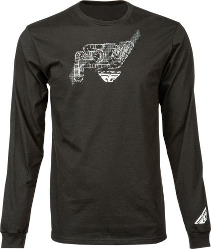 Fly racing black mens track long sleeve dirt bike t-shirt mx atv 2015