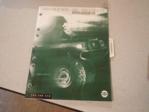 2003 bombardier traxter autoshift/xt parts book catalog dg657