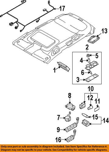 Volkswagen oem 7l6919044t5j6 interior-roof-display unit