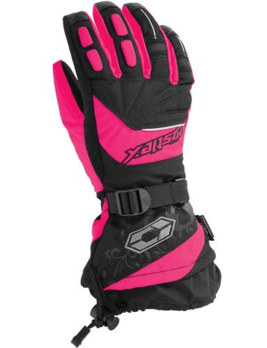 Castle x racewear rizer g7 womens snowmobile gloves hot pink