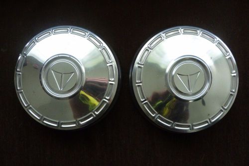 Vintage 1964-67 plymouth poverty caps dogdish hubcaps valiant barracuda pair