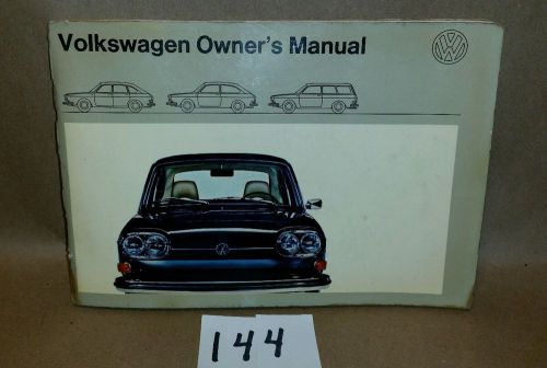 1971 volkswagen owner&#039;s manual four three door sedan original owners guide