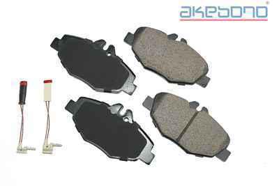 Akebono eur987 brake pad or shoe, front-euro ultra premium ceramic pads