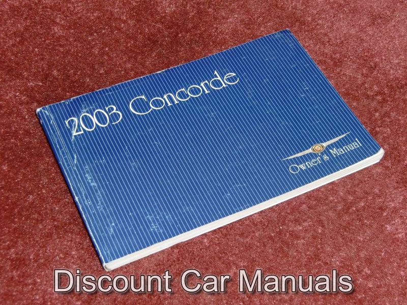 ★★ 2003 chrysler concorde owners manual l@@k 03!! ★★