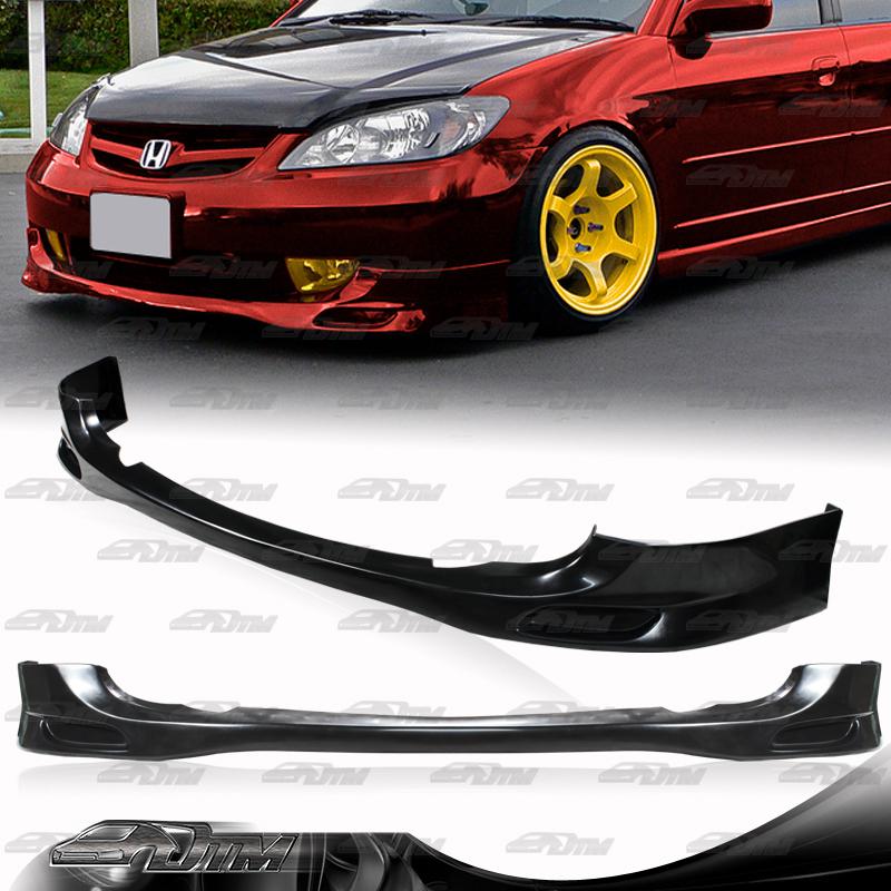 2004-2005 honda civic sedan/coupe jdm style polyurethane front lower bumper lip