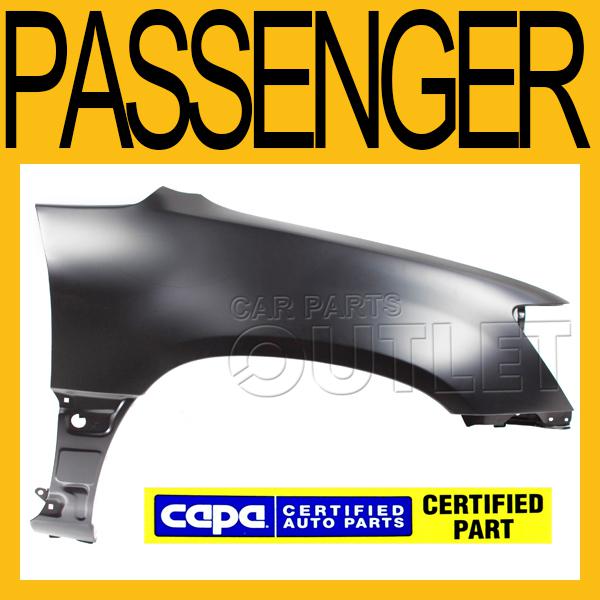 1999-2003 lexus rx300 passenger front fender primered black steel capa primed rh