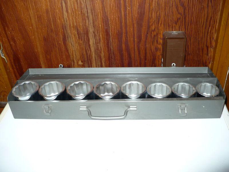 Nos add-on jumbo socket set of 8 -  3/4" driver  2-1/8 to 2-1/2 inches- 12 point