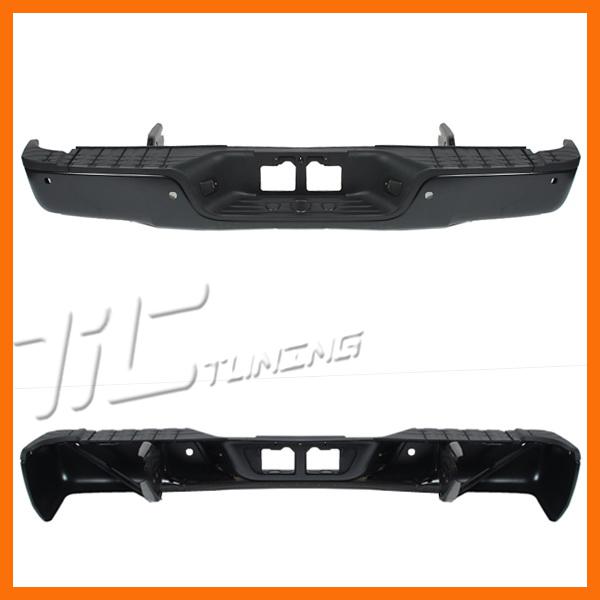 07-11 tundra rear black pad step bumper lic lamp w/sensor hole face bar new