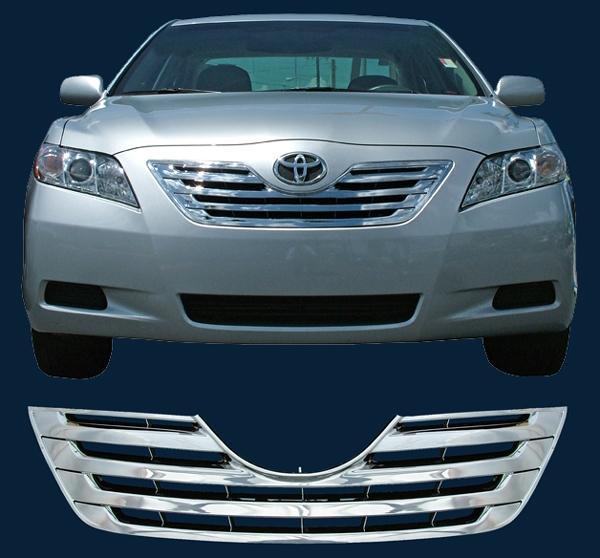 '07 08 09 toyota camry base le xle models abs chrome grille insert by cci gi/38