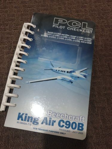 Flightsafety king air c90b poster, flash cards, client guide, manual, checklist