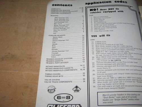 Cliffofd research 6=8 speed equipment 1982 catalog  (34) pages  car truck