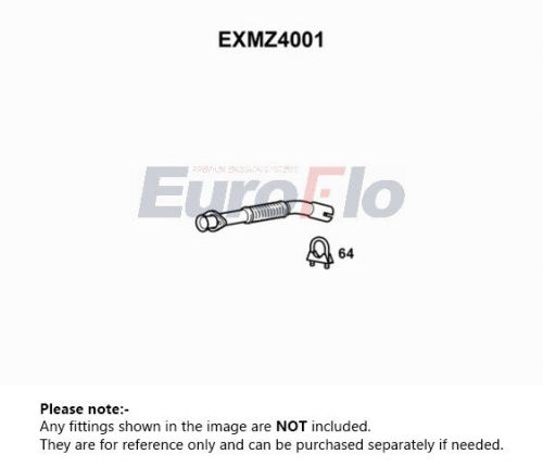 Exhaust pipe fits mercedes sprinter 2.9d centre 95 to 00 om602.980 euroflo new