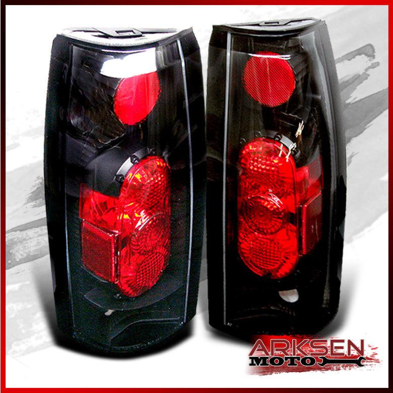 88-98 c10 c/k pickup tahoe suburban yukon sierra black altezza tail lights set