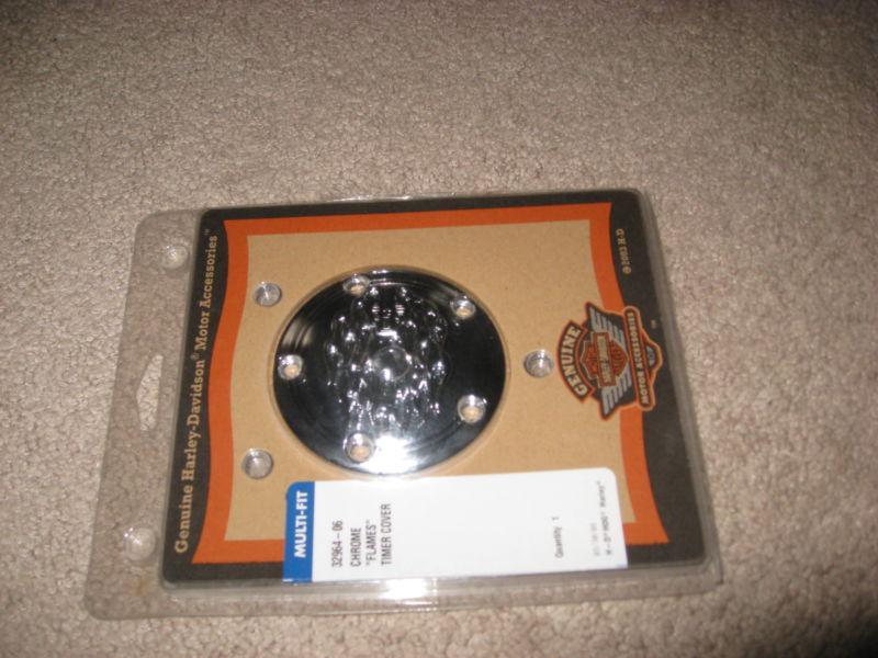 Harley - davidson chrome "flames" timer cover