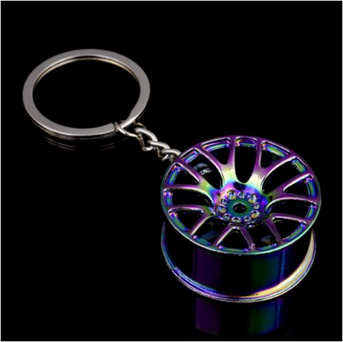 Fit wheel rim keychain creative auto part car keyring key chain ring key fob a++