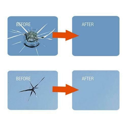 5x car auto windshield glass scratches repair hand tools liquid+blade+cured film