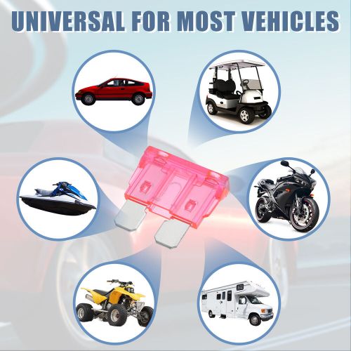 5pcs blade style fuses 4a for cars boat truck suv motorcycle pink