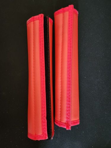 2pcs universal seat belt cover soft shoulder pad strap protector car truck red