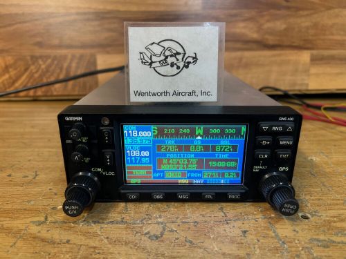 Garmin gns 430w(waas) with tray, connectors, data cards &amp; waas antenna 28 volt