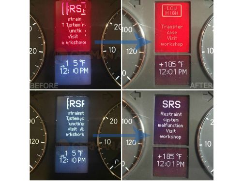 Mercedes benz w203 c230 c280 c320 c32 instrument cluster lcd - repair service