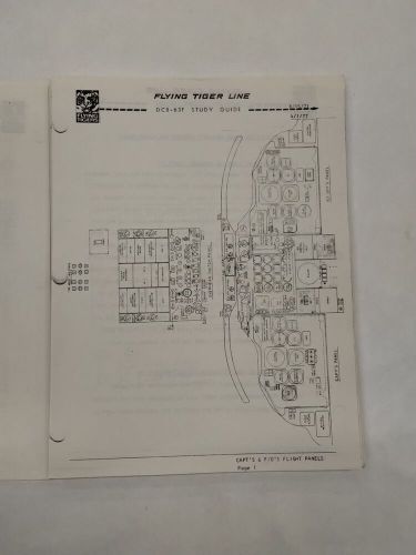 Flying tigers dc-8-63 captains &amp; first officers flight panels study guide-origin