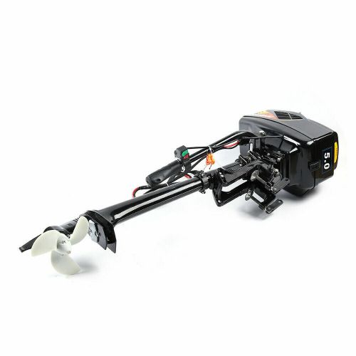 Hangkai 5hp 48v electric outboard motor 1200w fishing boat engine long shaft