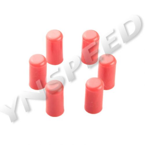 6pcs 6mm 1/4&#034; silicone blanking cap intake vacuum hose plug silicone cap red