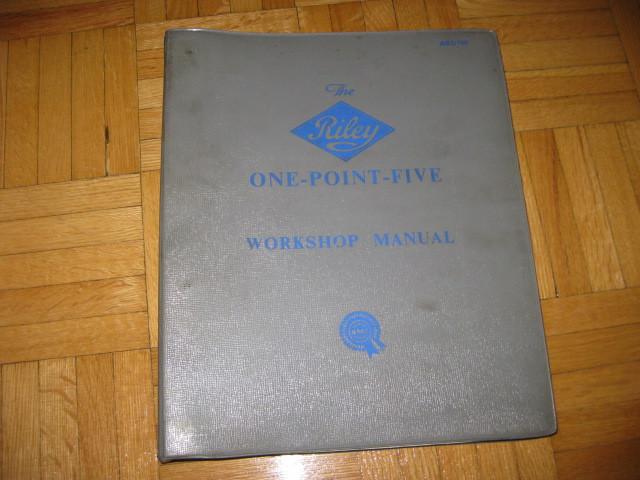 Vintage riley one point five workshop shop manual 