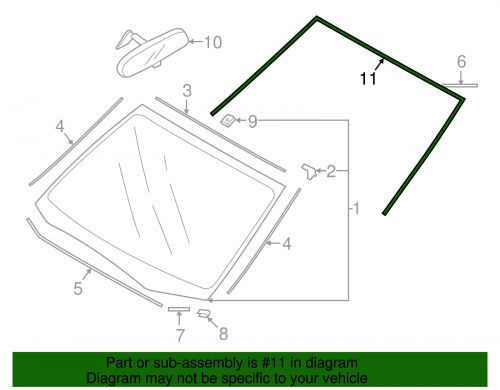 Genuine subaru reveal molding 65058fl01a