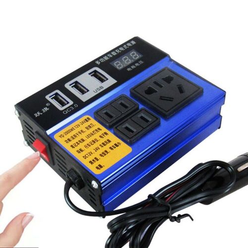 Car vehicle power inverter dc12v 24v to dc110v/220v converter trip 4-usb