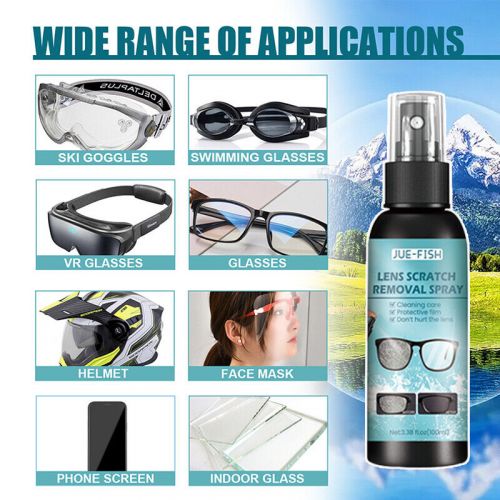 100ml lens scratch removal spray eyeglass windshield glass repair liquid •