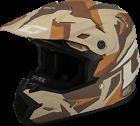 Gmax mx-96 splinter off-road/mx helmet (matte brown/tan/white, large)