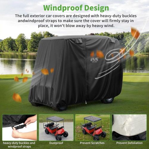 Universal 2-4 passenger golf cart cover for ezgo club car and yamaha waterpro...