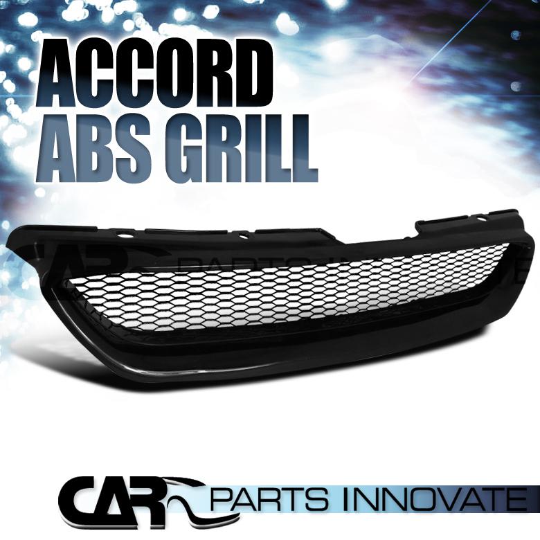 Honda 98-02 accord 2dr coupe jdm black type front mesh hood grill grille r