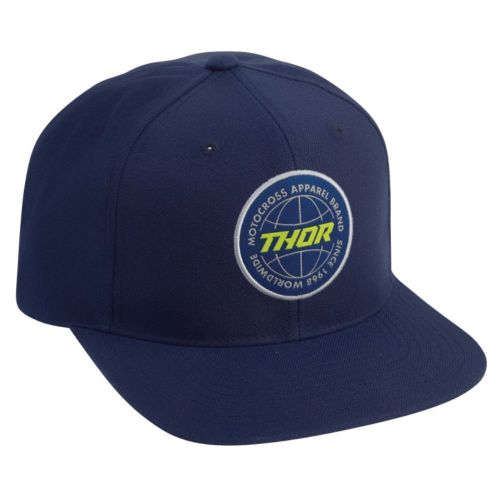 Thor adult mens global adjustable snapback motocross os hats - camo/navy