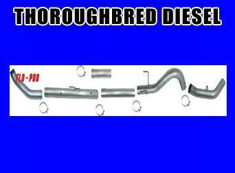  flo pro exhaust system 10-12  6.7l 5'' turbo back no muffler w/bungs #ss649